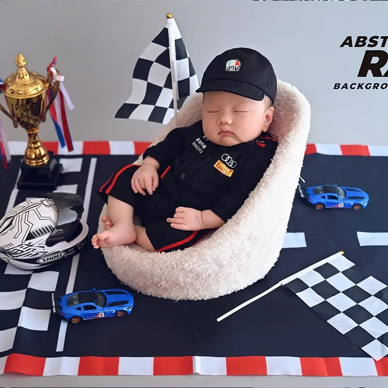 Black Audi Racing Theme Set - Newborn Photography Props - Image 3